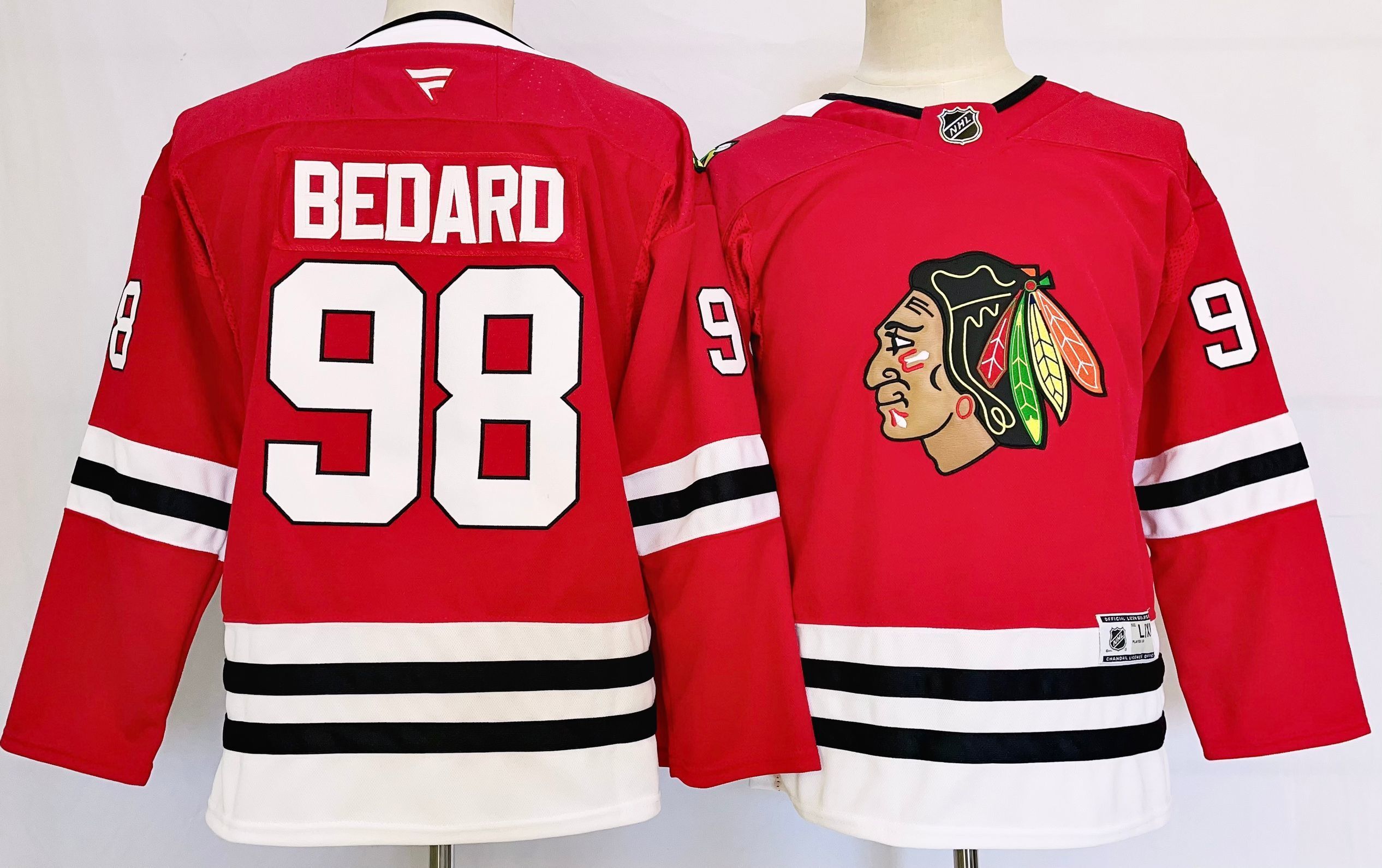 Youth Chicago Blackhawks #98 Bedard Red 2026 Adidias NHL Jersey style 003